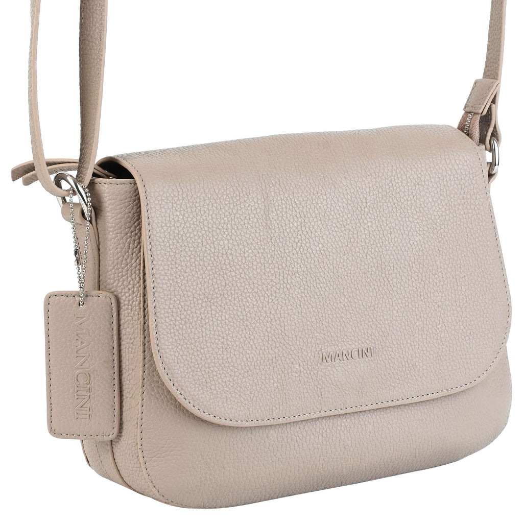 Mancini Pebbled Sac à bandoulière porté croisé Amy HBP1061 | Cuir - Boutique du Cordonnier