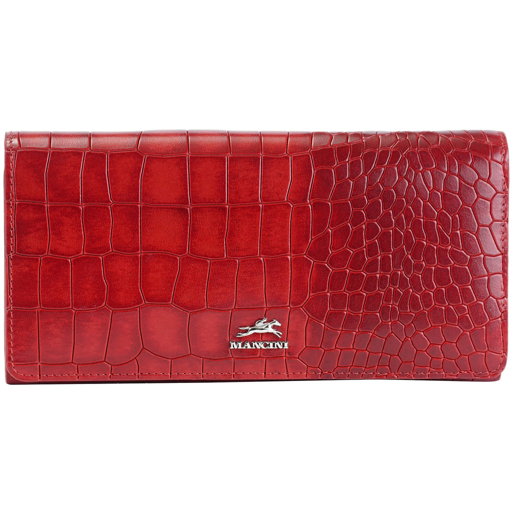 Mancini Portefeuille Trifold Croco2 RFID 6900296 | Cuir - Boutique du Cordonnier