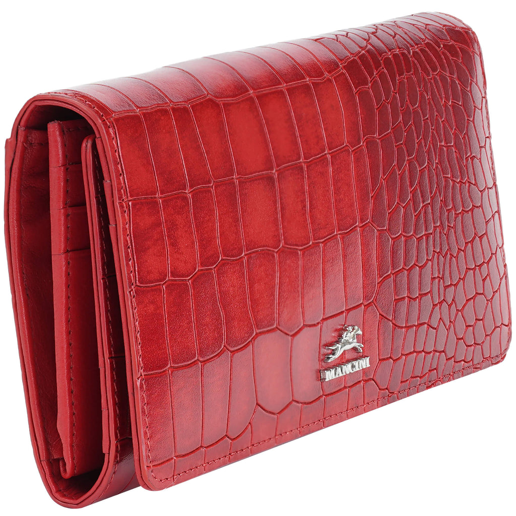 Mancini Portefeuille Trifold Croco2 RFID 6900296 | Cuir - Boutique du Cordonnier