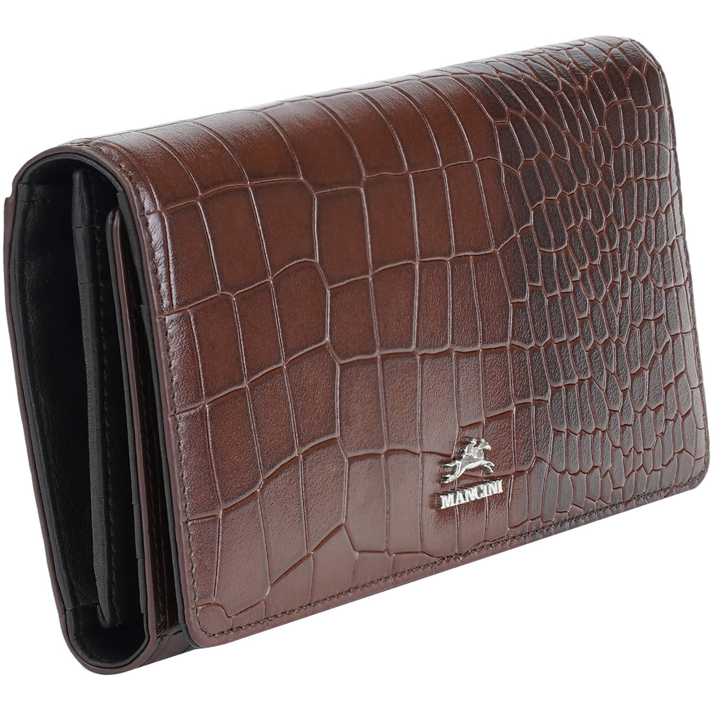 Mancini Portefeuille Trifold Croco2 RFID 6900296 | Cuir - Boutique du Cordonnier