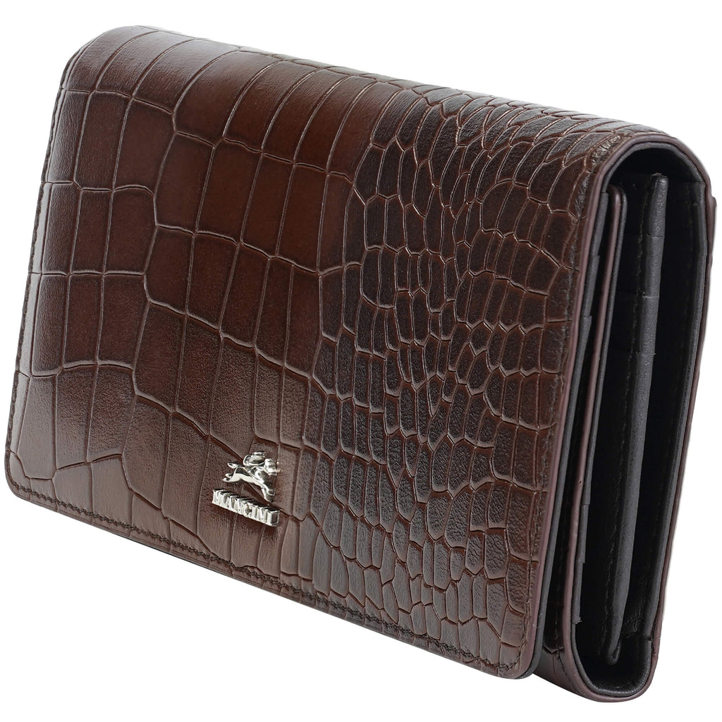 Mancini Portefeuille Trifold Croco2 RFID 6900296 | Cuir - Boutique du Cordonnier