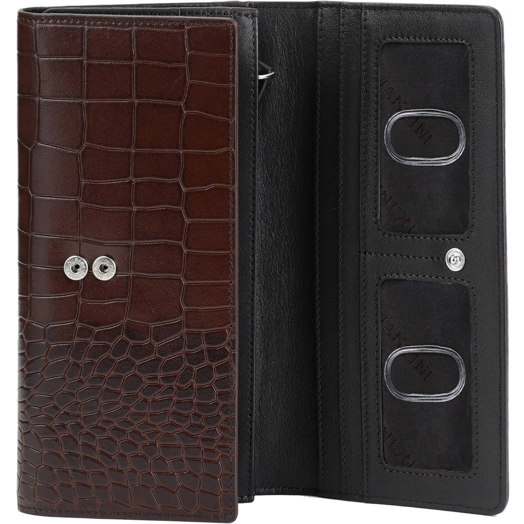 Mancini Portefeuille Trifold Croco2 RFID 6900296 | Cuir - Boutique du Cordonnier