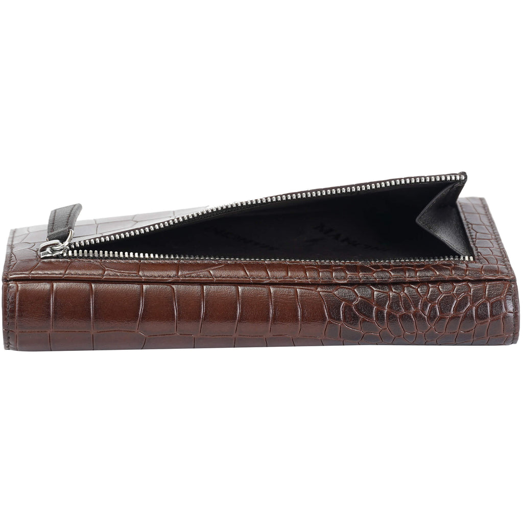 Mancini Portefeuille Trifold Croco2 RFID 6900296 | Cuir - Boutique du Cordonnier