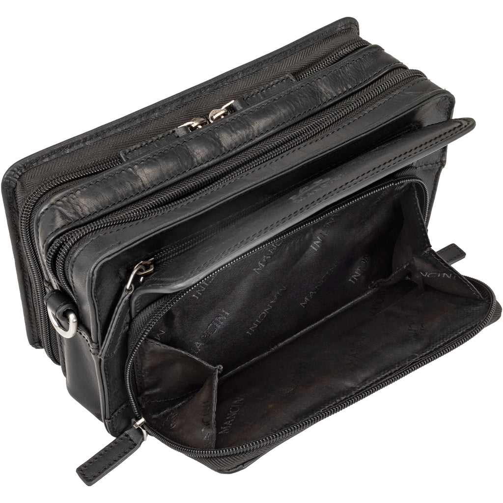 Mancini Sac unisex avec organisateur zippée 99-5409 | Cuir - Boutique du Cordonnier