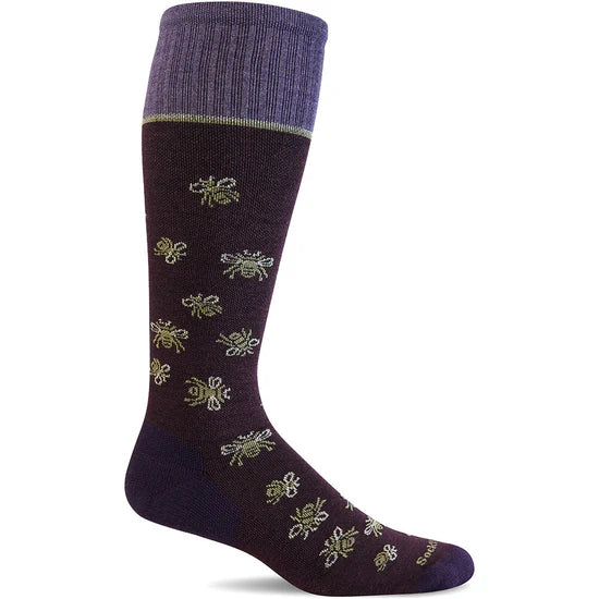 Sockwell Busy Bee SW167W Blackberry 340 | Compression Graduée Modérée 15-20mmHg - Coupe de mollet large - Boutique du Cordonnier