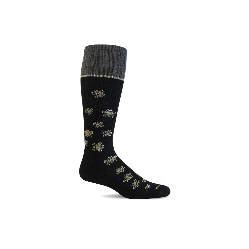 Sockwell Busy Bee SW167W Noir 900 | Compression Graduée Modérée 15-20mmHg - Coupe de mollet large - Boutique du Cordonnier