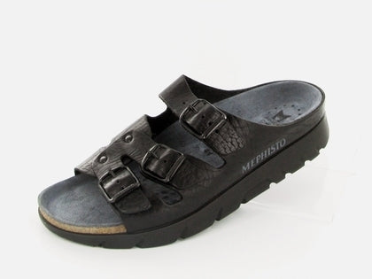 Mephisto ZACH FIT Black Orthopedic Sandal in Laval Boutique du Cordonnier